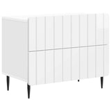 Bedside Cabinet High Gloss White 62 x 34.5 x 49.5 cm 894319