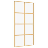 Sliding Door Gold 102.5x205 cm Clear ESG Glass and Aluminium 155186