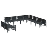 Garden Sofa Set Anthracite Steel 3379002