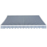 Folding Awning Manual Operated 350 cm Blue/White 275564