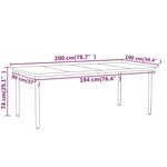 9 Piece Garden Dining Set Black 3099106