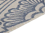 Outdoor Flatweave Rug 120x170 cm Blue Pattern 340830