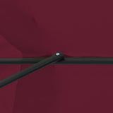 Garden Parasol Bordeaux Red 394 x 394 x 248 cm 42003640