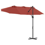 Umbrella Terracotta 372 x 198 x 243 cm Polyester and Aluminium 42003382