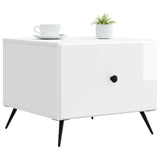 Coffee Table High Gloss White 49 x 50 x 40 cm Engineered Wood 895659