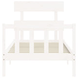 Bed Frame without Mattress White 90x200 cm Solid Wood Pine 3193257