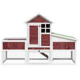 Rabbit Hutch Mocha 170x63x113 cm Solid Wood Pine 172294