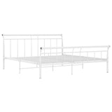 Bed Frame without Mattress White Metal 160x200 cm 325043