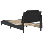 Bed Frame without Mattress "Zadar" Black 90x190 cm Single Faux Leather 3208149