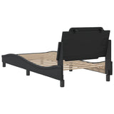 Bed Frame without Mattress "Zadar" Black 90x190 cm Single Faux Leather 3208149