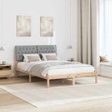 Bed Frame with Upholstered Headboard Brown 135 x 190 cm 878829