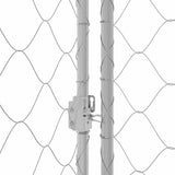 Dog Cage Silver 200 x 200 x 200 cm Galvanised Steel 42009134