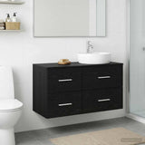 Bathroom Cabinet In-between Black Oak 30 x 35 x 50 cm 890359