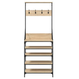 Clothes Rack with Shoe Storage Sonoma Oak 70x34x184 cm 837873