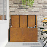 Outdoor Storage Box Rusty 100 x 50.5 x 50 cm Steel 874566