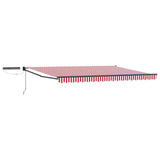 Electric Retractable Awning Red, White and Anthracite 4.5 x 3 m 3420167