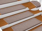 Stair Mats 15 pcs 65x21x4 cm Light Brown Rectangular Edge 134569
