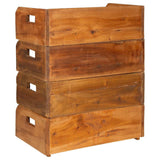 Wine Racks 4 pcs for 16 Bottles Solid Mahogany Wood 244491