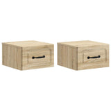 Wall-Mounted Bedside Cabinet 2 pcs Sonoma Oak 34.5 x 33 x 20 cm 899280