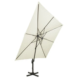 Cantilever Garden Parasol with Double Top 300x300 cm Sand 312368