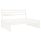 Middle Sofa White 120x80 cm Solid Wood Pine 825759