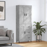 Highboard Concrete Grey 69,5x34x180 cm Engineered Wood 3200021