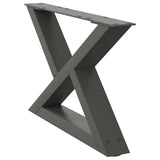 Coffee Table Legs 2 pcs Anthracite 60x cm Steel 4012690