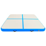 Inflatable Gymnastics Mat with Pump 200x200x20 cm PVC Blue 92701