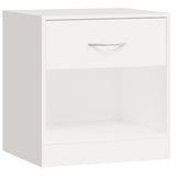 Nightstand 2 pcs with Drawer White 242547