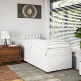 Box Spring Bed with Mattress White 90x200 cm Faux Leather 3286105