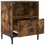 Bedside Cabinet with Drawer 2 pcs Smoked oak 49 x 36 x 61 cm 883485