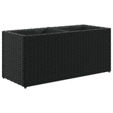 Garden Planters with 2 Pots 2 pcs Black 72x30x32 cm Poly Rattan 3210528