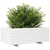 Garden Planter White 70x40x26.5 cm Solid Wood Pine 847329