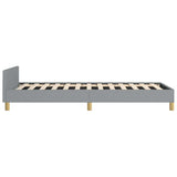 Bed Frame without Mattress Light Grey Twin XL Fabric 347450