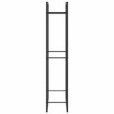 Firewood Rack Matt Black 80x28x154 cm Steel 350308