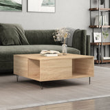 Coffee Table Sonoma Oak 80x80x36.5 cm Engineered Wood 830783
