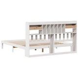 Bookcase Bed without Mattress White 180x200cm Solid Wood Pine 3322608