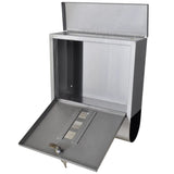 Double Mailbox on Stand Stainless Steel 271746