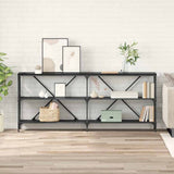 Console Table Black Oak 180 x 30 x 75 cm Engineered Wood 881907