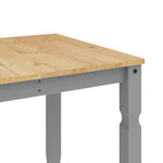 ZNTS Dining Table Corona Grey 160x80x75 cm Solid Wood Pine 4005718