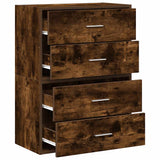Cabinets with 2 Drawers 2 pcs Smoked Oak 60x31x40 cm Engineered Wood 858830