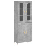 Highboard Concrete Grey 69.5x34x180 cm Engineered Wood 3198325