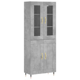 Highboard Concrete Grey 69,5x34x180 cm Engineered Wood 3198325