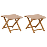 Deck Chair 2 pcs Solid Eucalyptus Wood Taupe 42024900