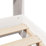 ZNTS Bed Frame without Mattress White 120x200 cm Solid Wood Pine 3323693