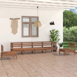 6 Piece Garden Lounge Set Honey Brown Solid Pinewood 3082545