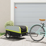 Bike Trailer Black and Green 45 kg Iron 94053