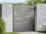 Garden Gate 85 x 150 cm Powder-coated steel Black Lockable 42015876
