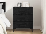 Bedside Cabinet Black Oak 40 x 40 x 66 cm Engineered Wood 882118
