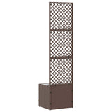 Garden Trellis Planter Brown 35 x 30 x 135 cm Metal 366618